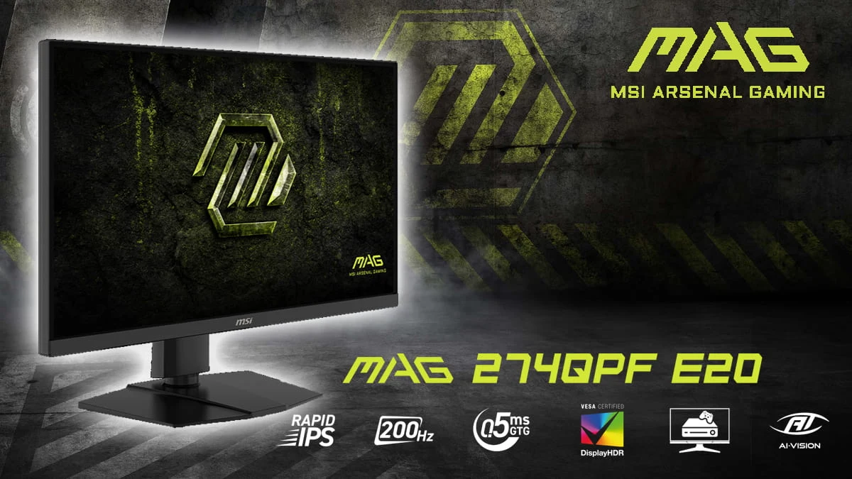 MSI MAG 274QPF E20 – 27" WQHD 200Hz Rapid IPS Gaming Monitor
