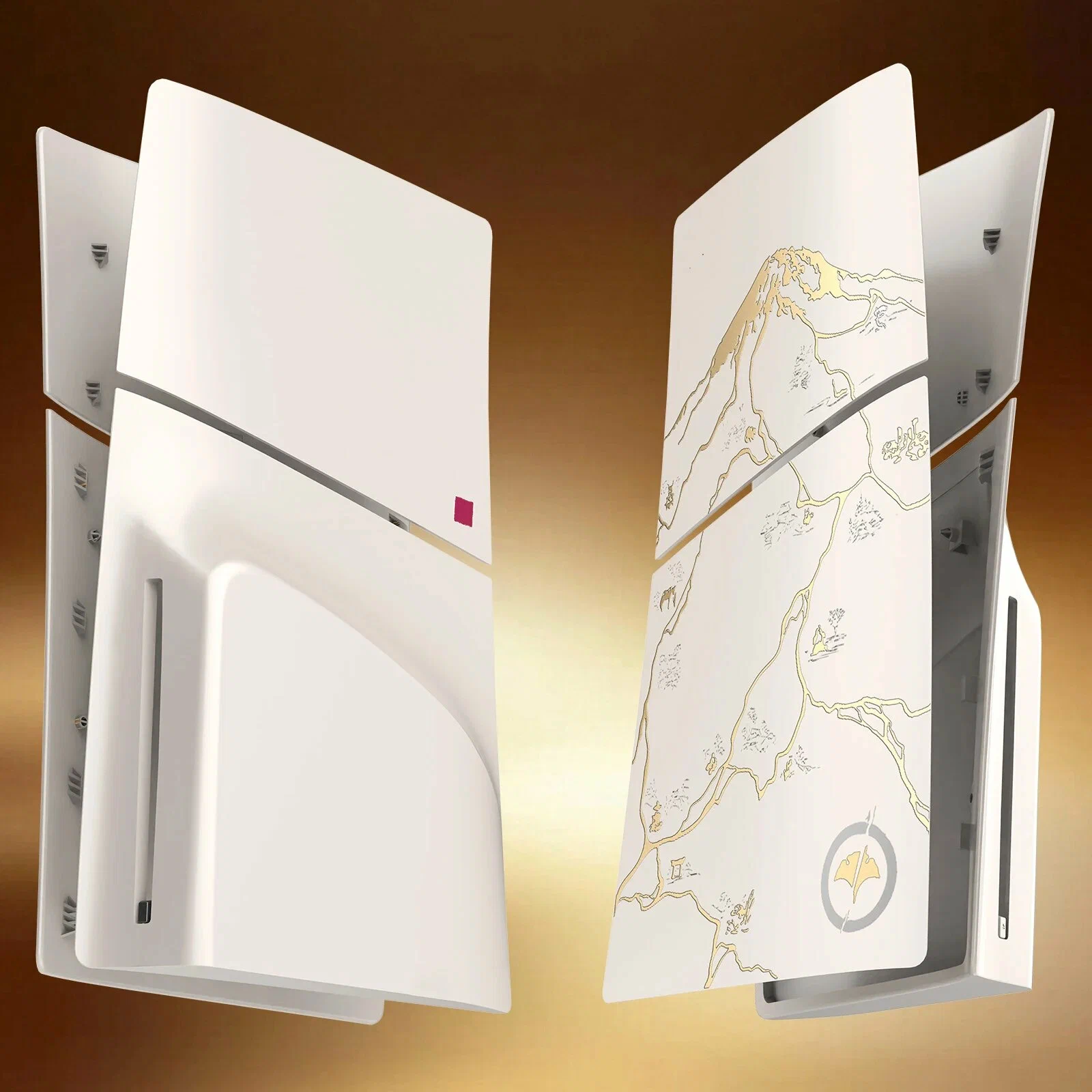 غطاء Ghost of Yotei لـ PS5 Slim إصدار الديسك - أبيض