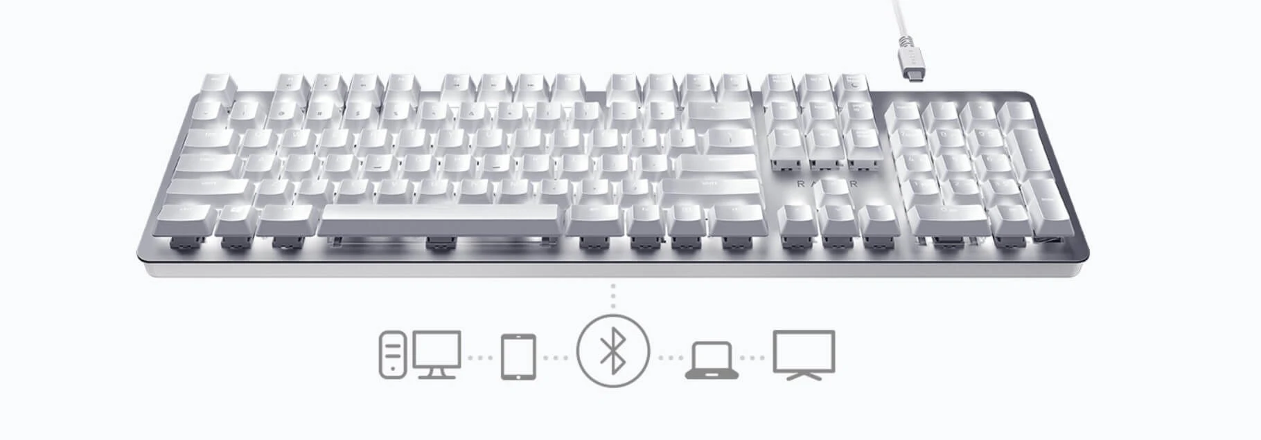 Razer Pro Wireless Mechanical Gaming keyboard - White