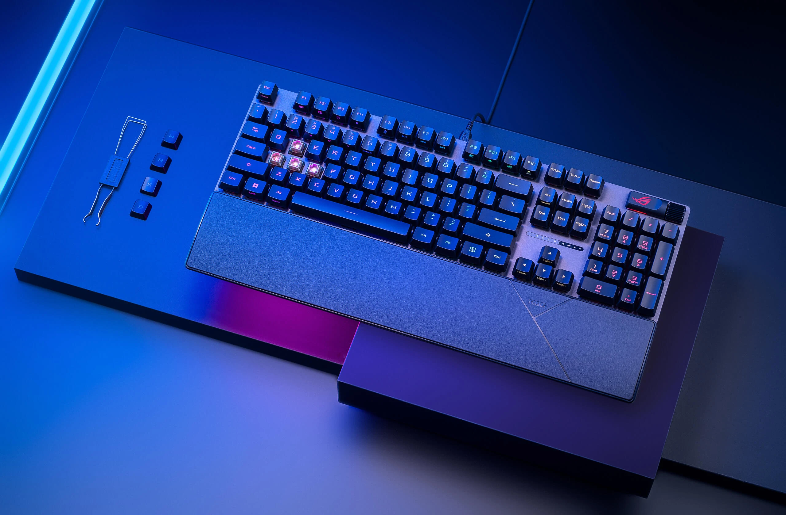 إيه سوس روج ستريكس سكوب 2 آر إكس كيبورد جيمينج ميكانيكال RGB سلكي بمفاتيح ضوئية سويتش أحمر – أسود