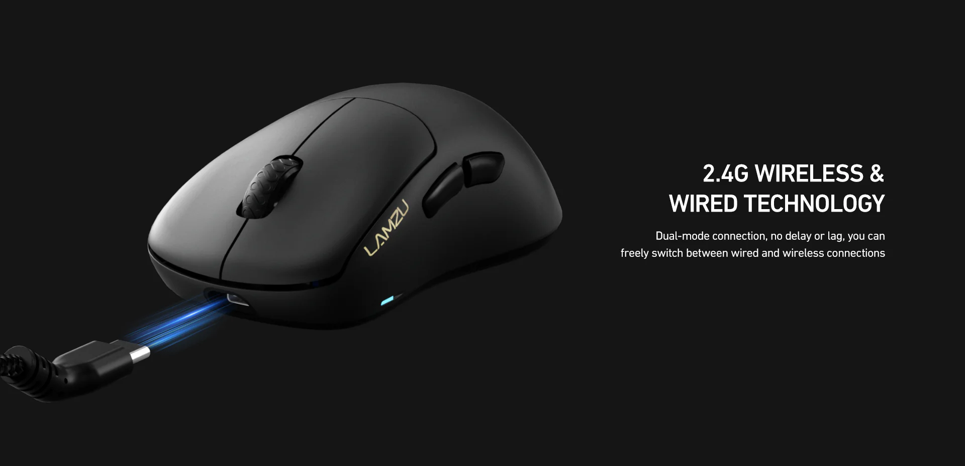 Lamzu Thorn 4K - Wireless Gaming Mouse - Black