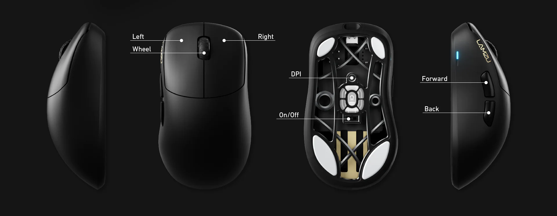 Lamzu Thorn 4K - Wireless Gaming Mouse - Black