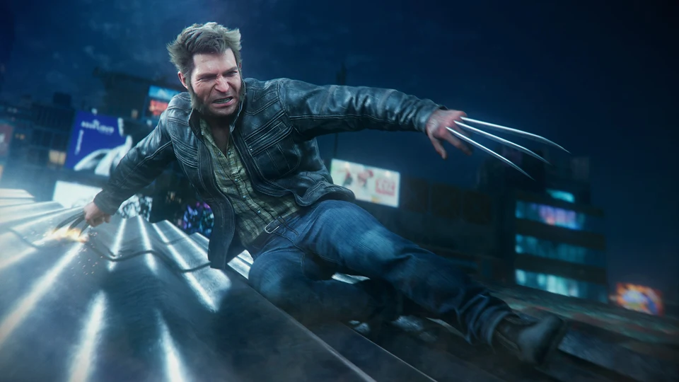 Wolverine يهاجم أحد الأعداء بمخالب adamantium الممتدة