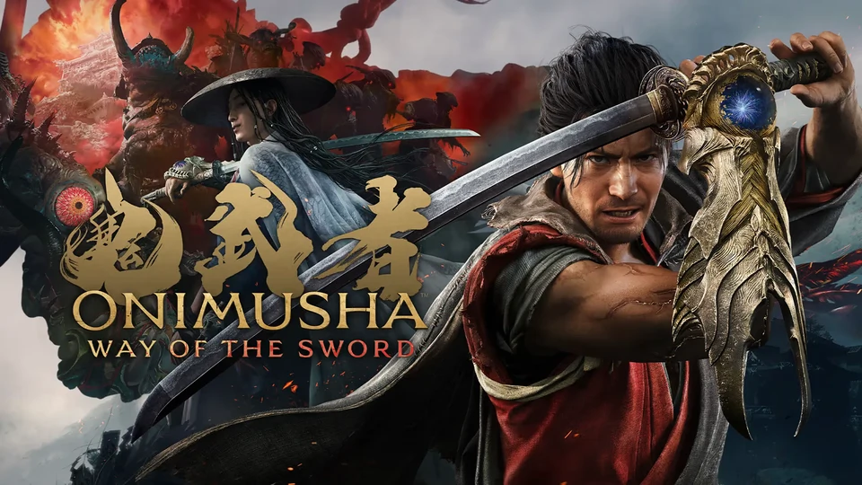 Miyamoto Musashi holding his sword in Onimusha: Way of the Sword