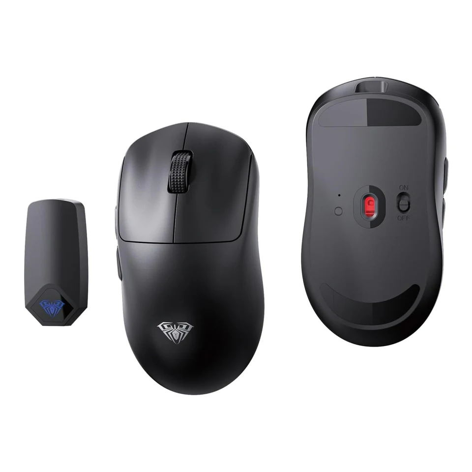 Top view showing the smooth black shell of the AULA SC800
