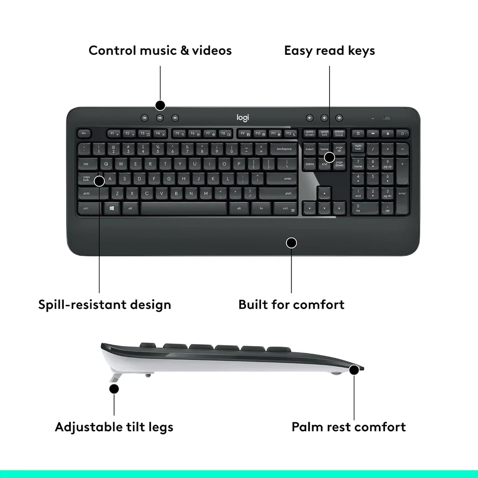 Data Keyboard Write Logitech MK540 Advanced Wireless Keyboard and Price in Egypt
