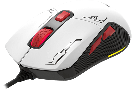 ماوس جيمنج GM316W سلكي بإضاءة أر جي بي من اكستريك مي - أبيض  للبيع في مصر من خلال Games2Egypt