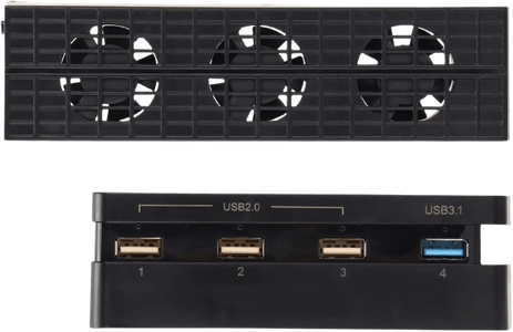 Ps4 slim Cooler & USB Hub Combo Kit, -4-Port USB + fans -  for sale in Egypt from Games2Egypt