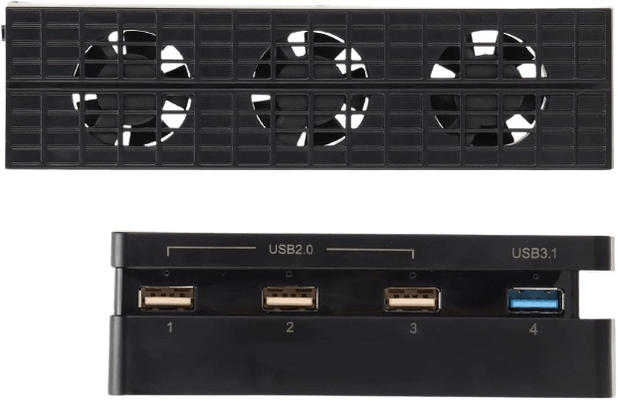 Ps4 slim Cooler & USB Hub Combo Kit, -4-Port USB + fans