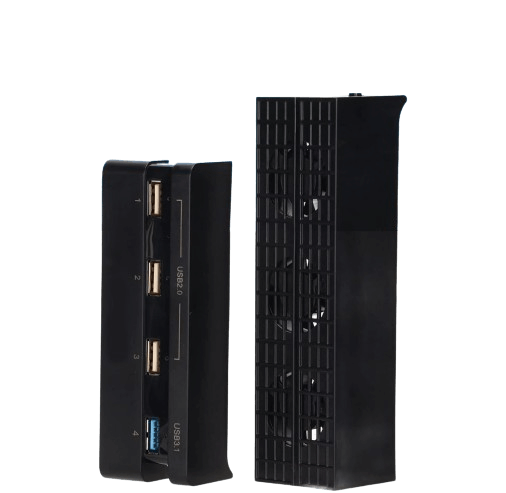 مجموعة تبريد و موزع USB لجهاز PS4 Pro، - 4 منافذ USB + مراوح  للبيع في مصر من خلال Games2Egypt