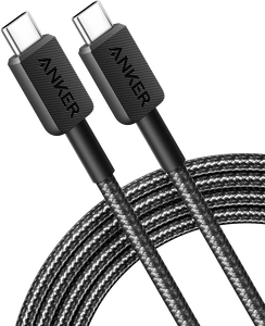 Anker 322 Type-C to Type-C Cable - 6ft Braided - Black -  for sale in Egypt from Games2Egypt