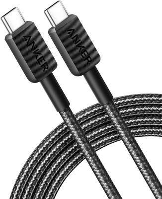 Anker 322 Type-C to Type-C Cable - 3ft Braided - Black