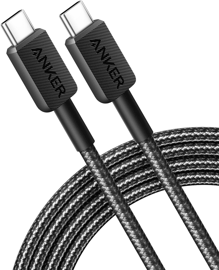 Anker 322 Type-C to Type-C Cable - 3ft Braided - Black