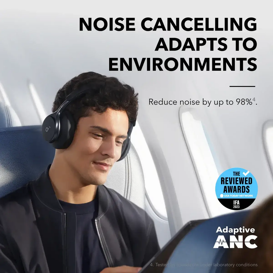 Soundcore by Anker Space One | Active Noise Cancelling Headphones - Jet Black – image 3