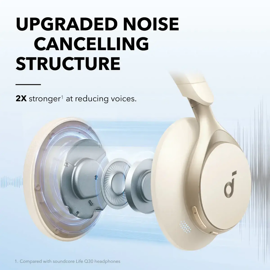 Soundcore by Anker Space One | Active Noise Cancelling Headphones - Latte Cream – image 2