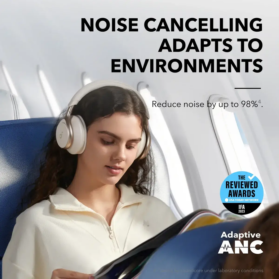 Soundcore by Anker Space One | Active Noise Cancelling Headphones - Latte Cream – image 3
