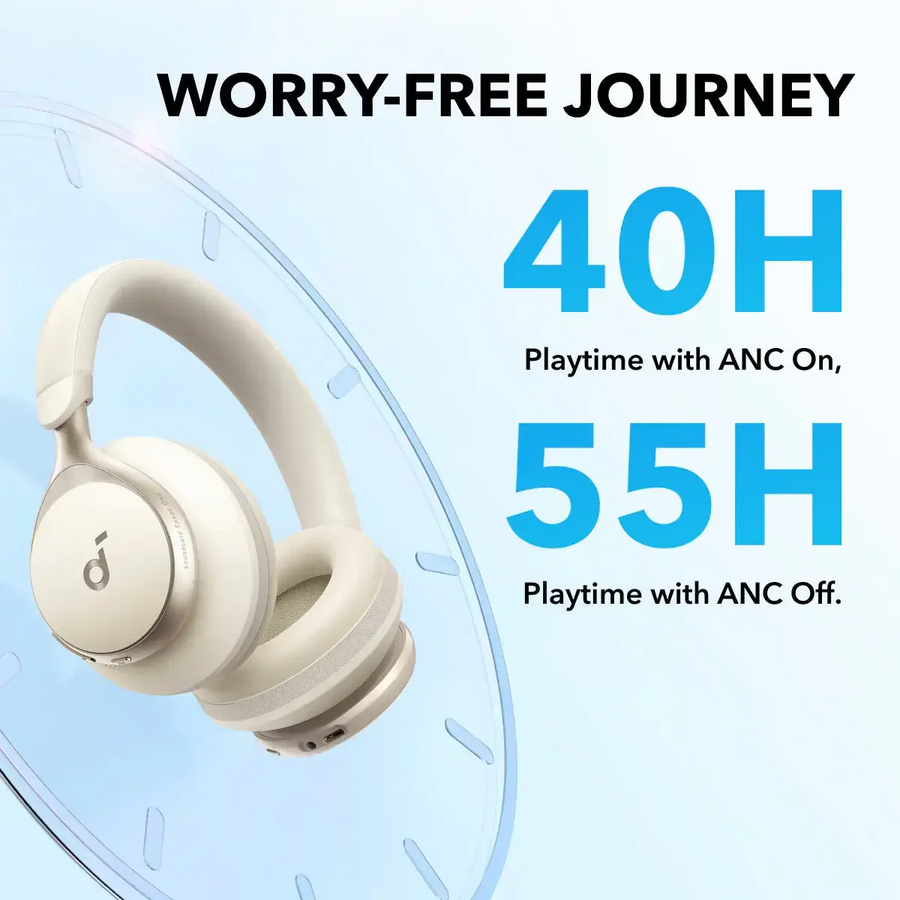 Soundcore by Anker Space One | Active Noise Cancelling Headphones - Latte Cream – image 5