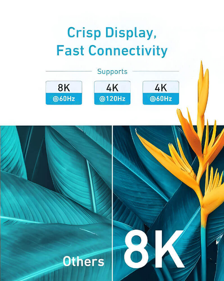 كابل HDMI انكر 8K@60 هرتز 6ft الترا اتش دي 4K@120 هرتز HDMI إلى HDMI - أسود – صورة 2