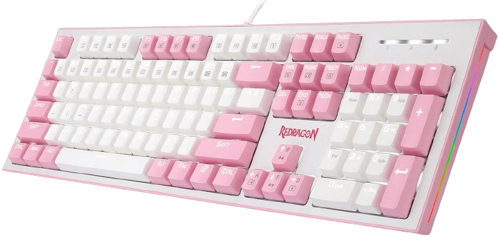 Redragon K623 HADES لوحة مفاتيح ميكانيكية للألعاب بمفاتيح مزدوجة اللون باللون الأبيض LED  للبيع في مصر من خلال Games2Egypt
