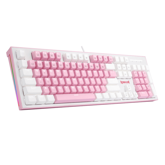 Redragon K623 HADES لوحة مفاتيح ميكانيكية للألعاب بمفاتيح مزدوجة اللون باللون الأبيض LED  للبيع في مصر من خلال Games2Egypt