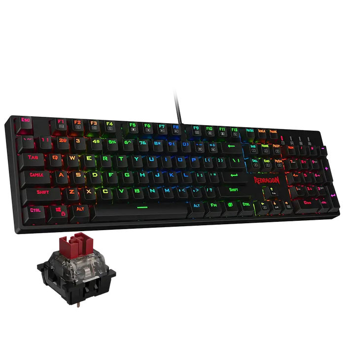 لوحة مفاتيح الألعاب الميكانيكية Redragon K582 SURARA RGB بإضاءة خلفية LED  للبيع في مصر من خلال Games2Egypt