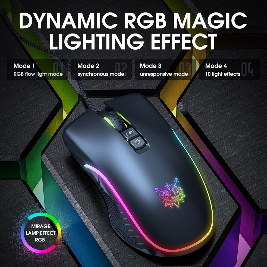 Onikuma CW908 Wired Gaming Mouse - Black – image 2