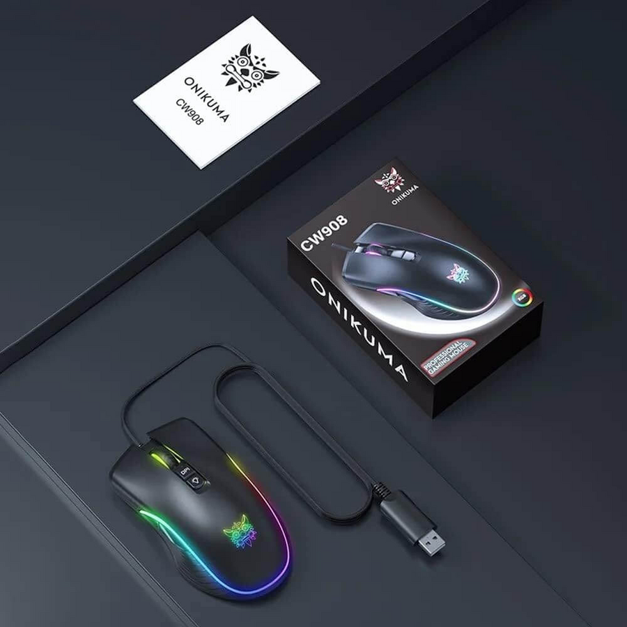 Onikuma CW908 Wired Gaming Mouse - Black – image 6