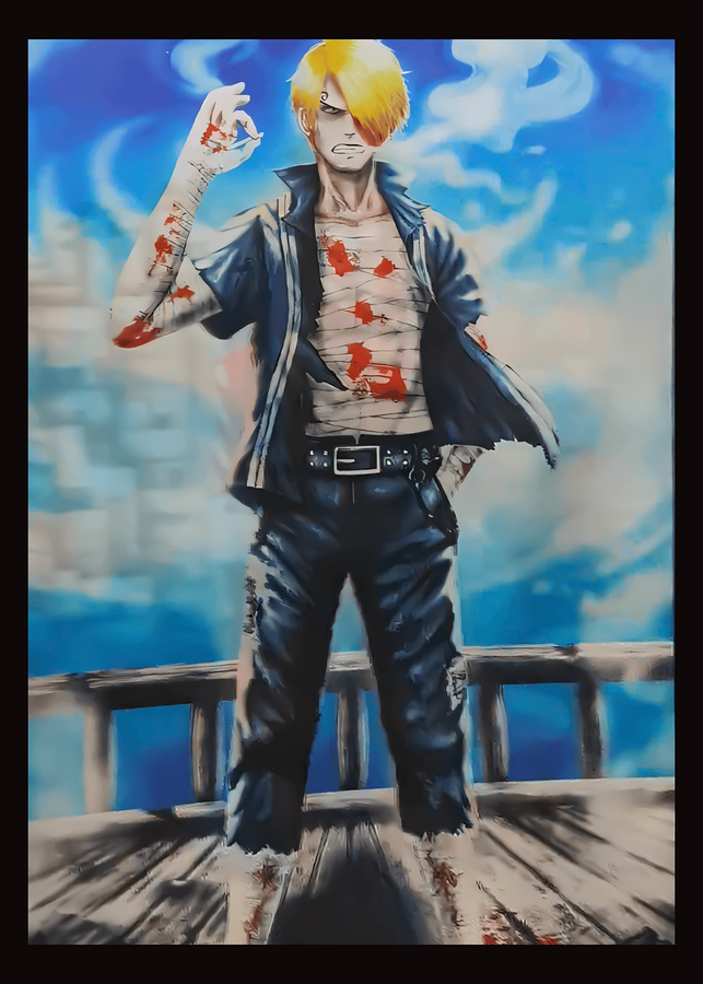 One Piece 3D Anime Poster (LUFFY . ZORO. Sanji) – image 2