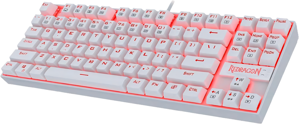 Redragon K552 Mechanical Gaming Keyboard with Cherry MX Blue Switch - White