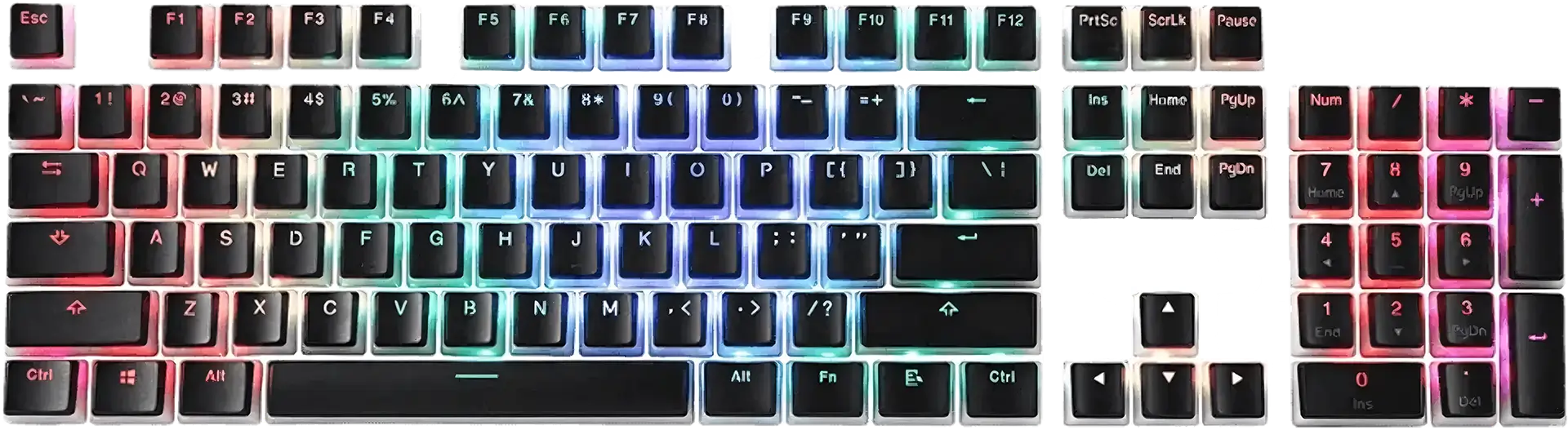 Redragon A130 أغطية مفاتيح بودنغ سوداء، مجموعة أغطية مفاتيح 104 مفتاحًا قياسية Doubleshot PBT  للبيع في مصر من خلال Games2Egypt