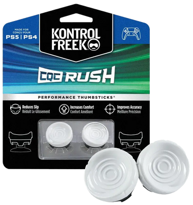 CQC Rush Analog Freek and Grips for PS5 and PS4- White