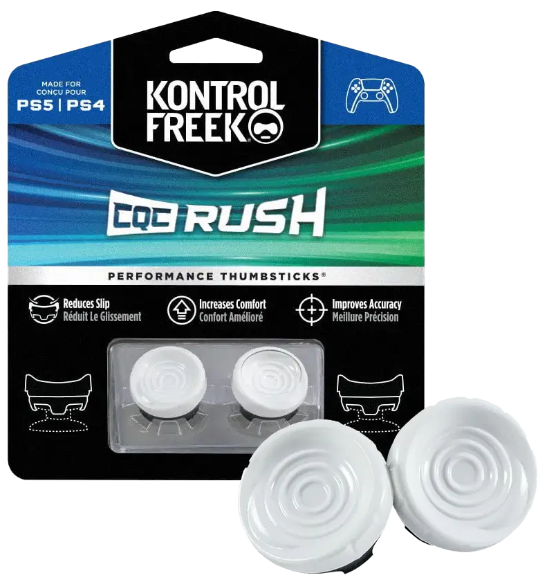 CQC Rush Analog Freek and Grips for PS5 and PS4- White