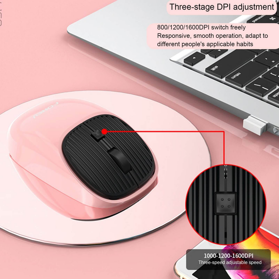 Forev FV-169 Wireless Rechargeable Mouse - Pink – image 2