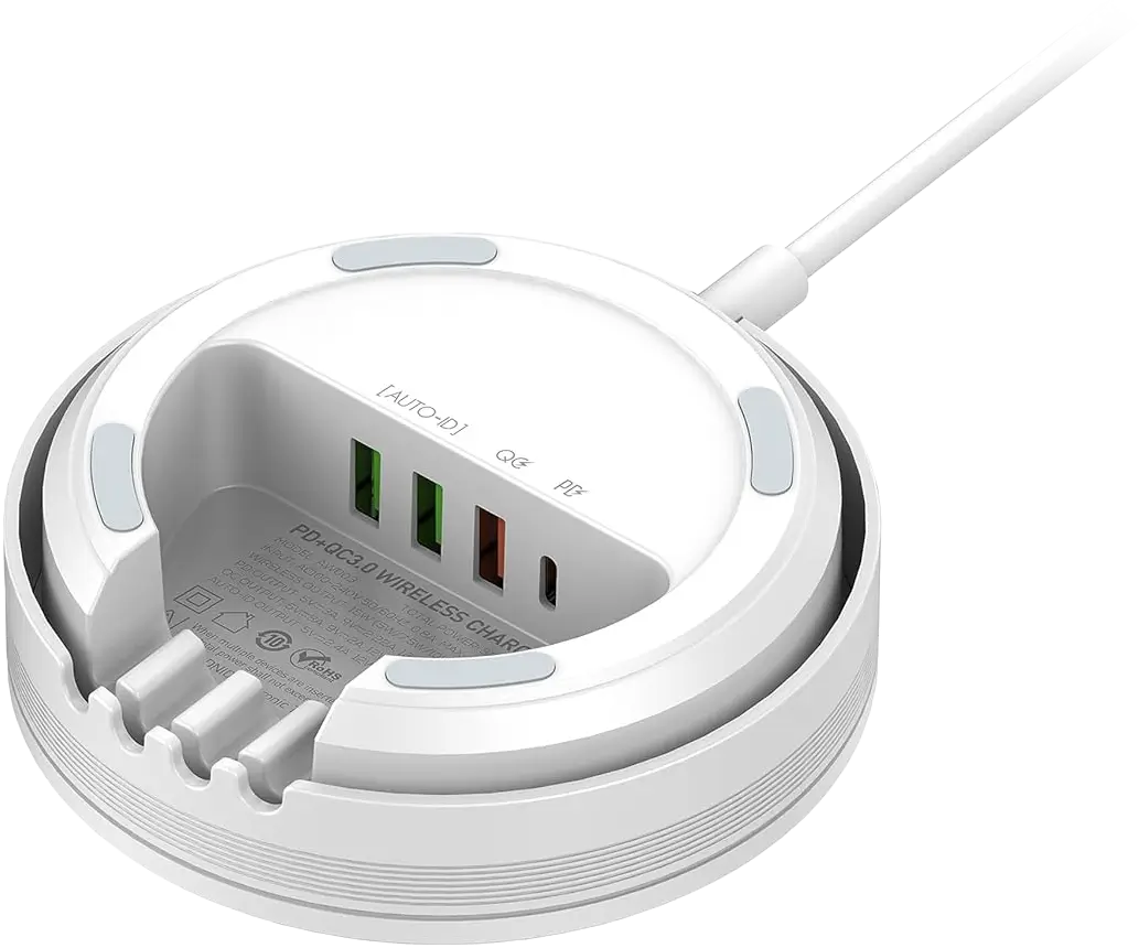 LDNIO AW003 32W Desktop Wireless Charger with 4 usb port – image 3