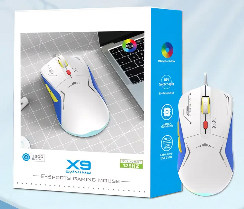 ماوس جيمنج سلكي FV-X9 من فوريف - أبيض  للبيع في مصر من خلال Games2Egypt