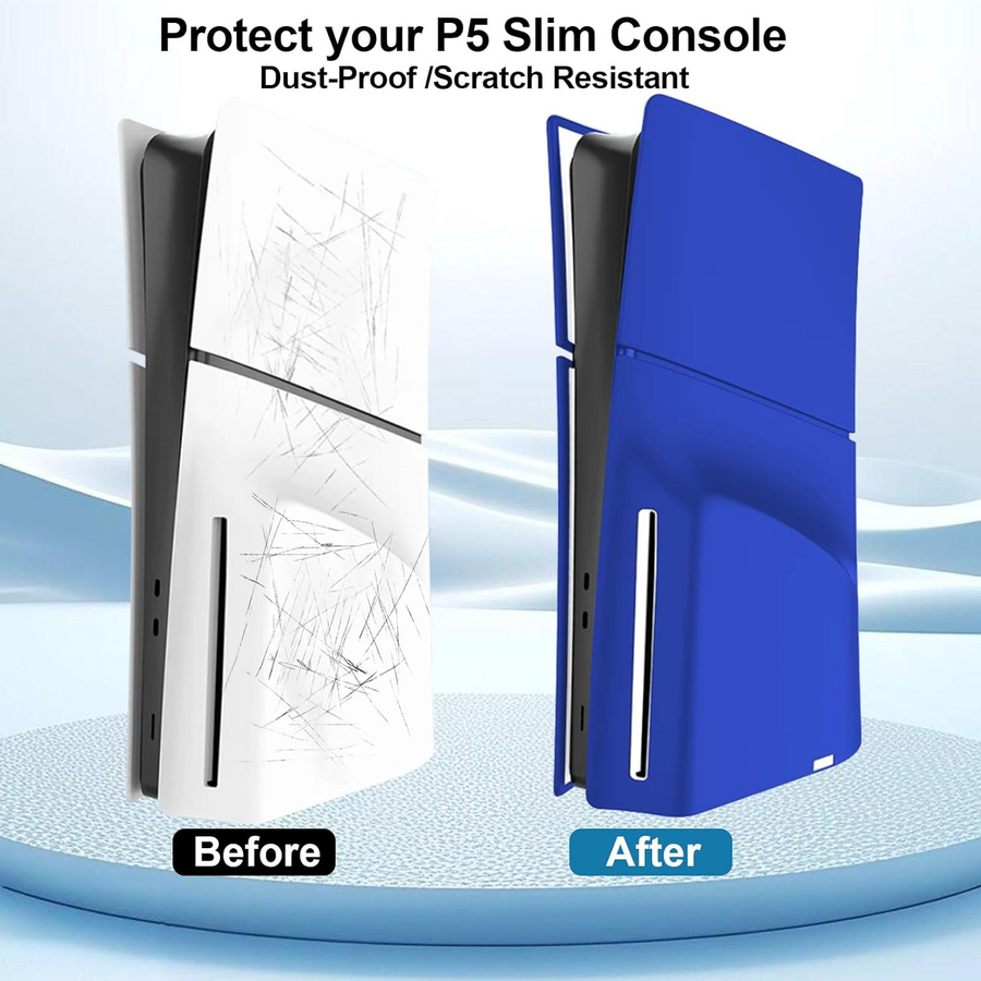 Silicone Cover for PS5 Console Slim Disc Edition - Blue – image 4