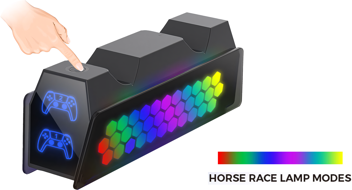 DOBE Dual Charging Dock for PS5 Controllers - RGB – image 4
