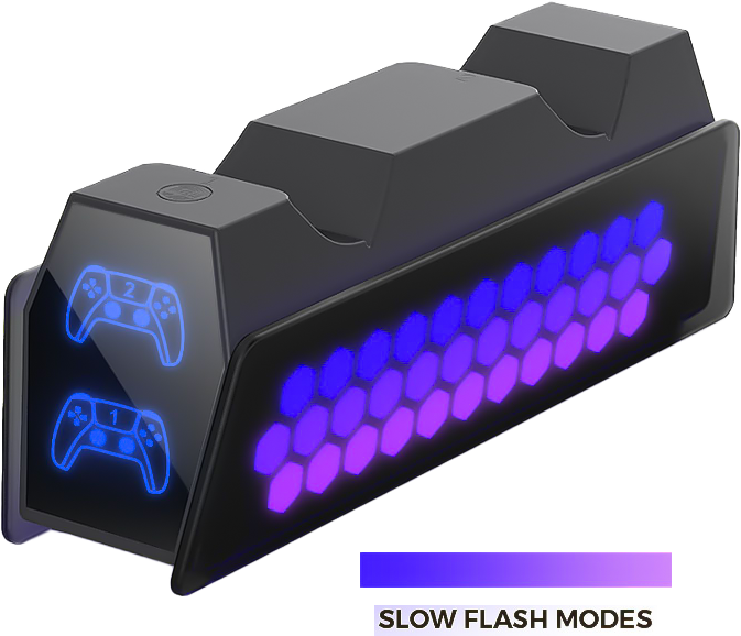 شاحن دوبي مزدوج لوحدات تحكم بلاي ستيشن 5 - RGB  للبيع في مصر من خلال Games2Egypt