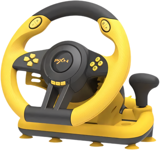 PXN V3 Pro Gaming Racing Wheel - Yellow/Black -  for sale in Egypt from Games2Egypt