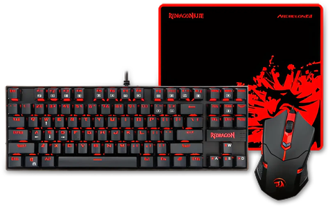 Redragon K552-BA Mechanical Gaming Keyboard and Mouse Combo & Pad  -  for sale in Egypt from Games2Egypt