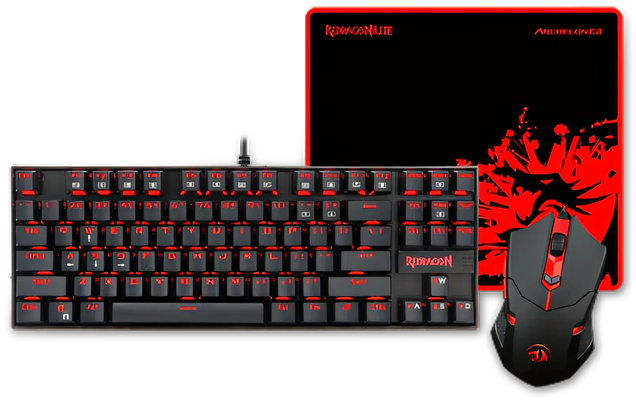 Redragon K552-BA Mechanical Gaming Keyboard and Mouse Combo & Pad