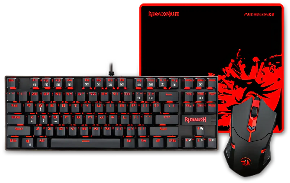 مجموعة لوحة مفاتيح وماوس ميكانيكية للألعاب من Redragon K552-BA  للبيع في مصر من خلال Games2Egypt