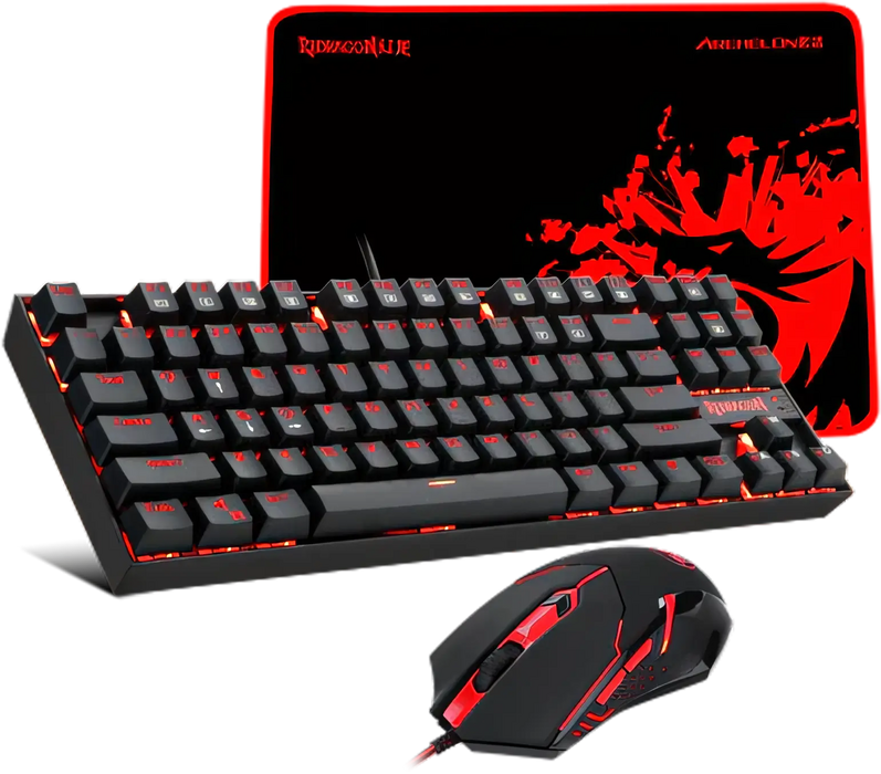 مجموعة لوحة مفاتيح وماوس ميكانيكية للألعاب من Redragon K552-BA  للبيع في مصر من خلال Games2Egypt