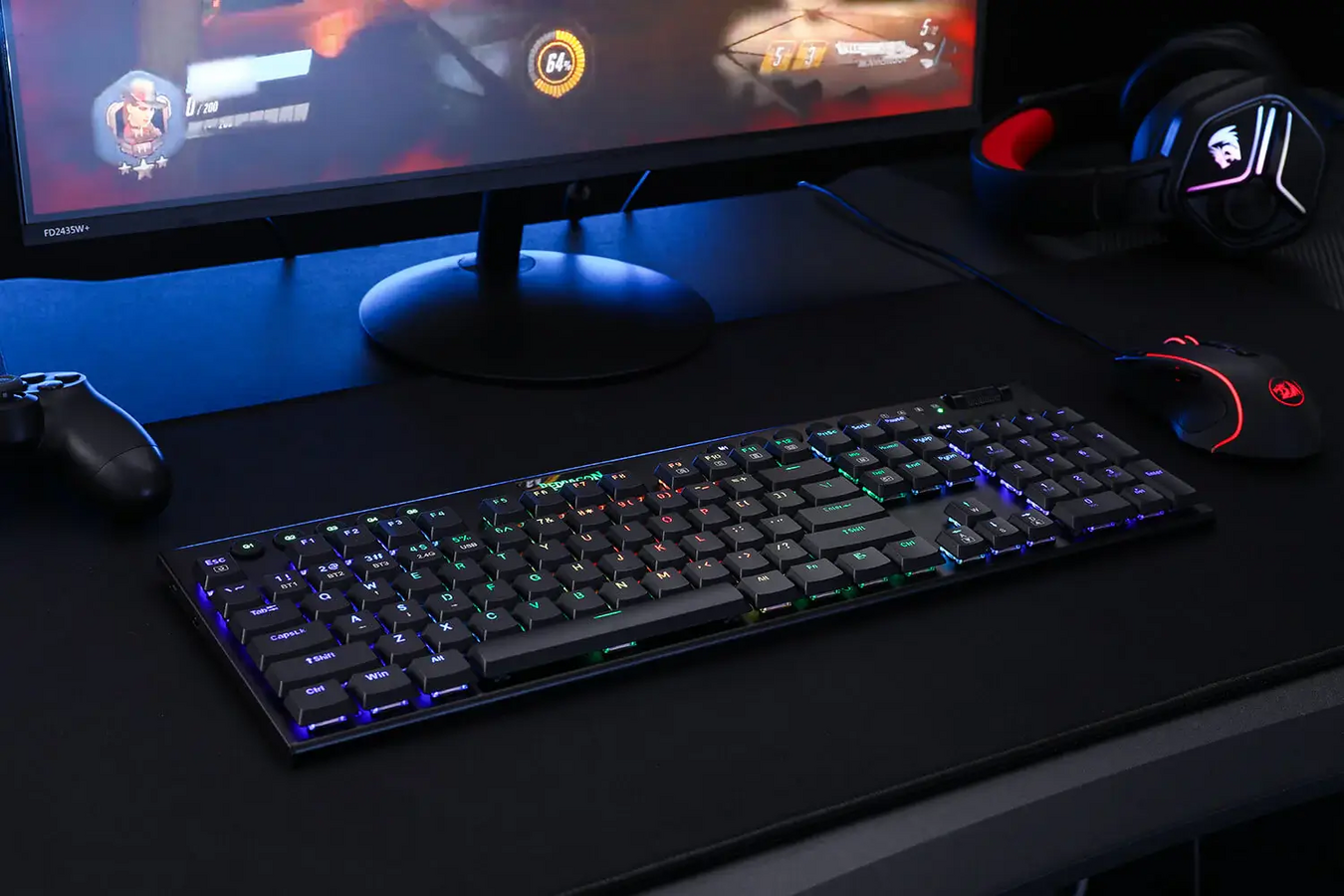 لوحة مفاتيح ميكانيكية Redragon K618 Horus لاسلكية RGB – صورة 4
