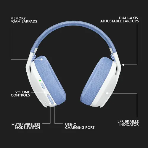 Logitech G435 Wireless Gaming Headset - White - Open Sealed – image 2