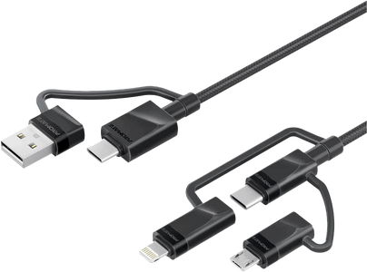 Promate PENTAPOWER 6-in-1 Cable 60W TYPE-A/C to Micro/TYPE-C/Lightning (1.2m)  for sale in Egypt from Games2Egypt