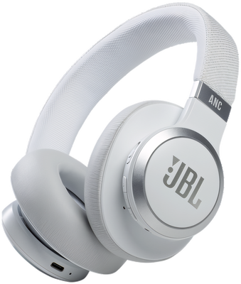 JBL Live 660NC Wireless Bluetooth Over-Ear Headset - White
