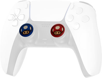 Toad and Mini Mushrooms Thumb Grips - Blue and Red -  for sale in Egypt from Games2Egypt