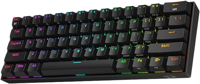 REDRAGON K530 Draconic Pro RGB 60% Gaming Wireless Mechanical Keyboard - black -  for sale in Egypt from Games2Egypt