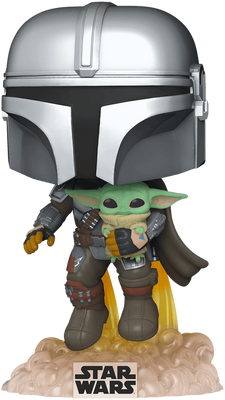 Funko Pop! Movies: Star Wars - The Mandalorian Flying With Jet-Pack